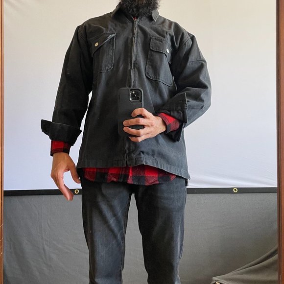 Vintage Black Denim Shirt Jacket - Picture 3 of 7